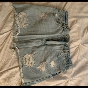 Forever 21 Ripped Jean Skirt